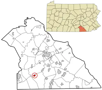 Location in York County and the state of Pennsylvania.