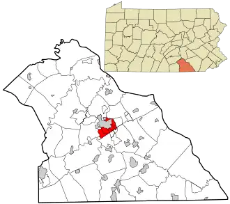 Location in York County and the state of Pennsylvania.