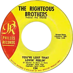 The face label of a 7" vinyl record