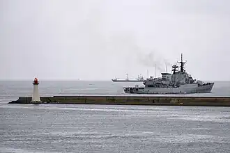 Zeffiro on its way conduct a firing exercise on 21 October 2015.