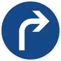 Sign 209 Turn right ahead