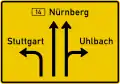 Sign 439 Sign on approaches to junctions (lanes)