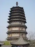 Lingxiao Pagoda in Zhengding, Hebei, China..