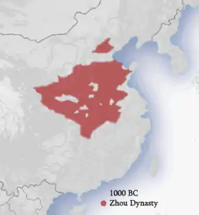 Territory of the Western Zhou c. 1000 BC