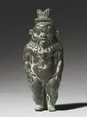Statuette of Bes; 525 BC; bronze; Late Period, Dynasty 27 or later; overall: 8 × 3.5 × 2.2 cm; Cleveland Museum of Art (Cleveland, Ohio, USA)
