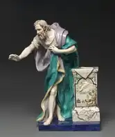 Demosthenes, version c. 1800 of a figure from the 1780s, over 18 inches tall (47.5 cm), by Enoch Wood