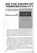 On the Cause of Homosexuality, one of the non-fictional works offered by Guild Book Service, a sociological treatise on homosexuality